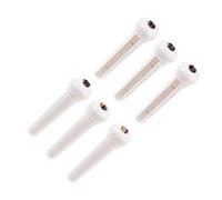 QUXVUIS 6 Pieces Guitar Bridge Pins String End Peg Playing Fitting Music Instrument Nails Solid Color Plastic Saddle Nuts