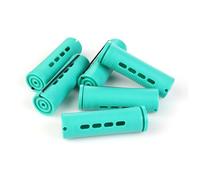 QUXVUIS 6 Pieces Hairdressing Roller Durability Fool-style for Operation Assorted Colors Hair Curler Self Holding Magnetic Unique Design, 9 green, 6Pcs