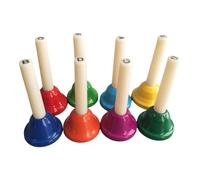 QUXVUIS 8 Note Handbells Musical Bells For Children Wedding Musical Teaching And Home Entertainment Or As Interesting Gifts For People Hand Bells Set 8 Note For Children