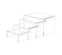 QUXVUIS Acrylic Clear Showcase Multi Layer Riser Display Shelf Designed For Elevated Support Of Various Products Acrylic Riser Display Shelf