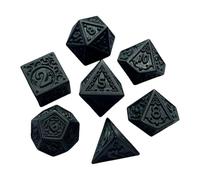 QUXVUIS Acrylic Polyhedral Dice Set 7PCS Handmade Dice For Tabletop Functions D20 D12 D10 D8 D6 D4 D10 (00-90 And 0-9) Multisided For Role Playing Table Games Party