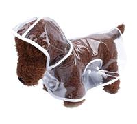 QUXVUIS Adjustable Puppy Raincoat Vest - Double Row Buckles For Quick-drying Pet Jacket Puppy Waterproof Pet Clothes Dog, White Frame, XS