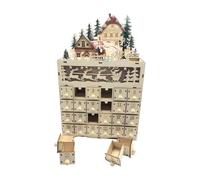 QUXVUIS Advent Calendar Features 24 Pull Open Wooden Drawers Holiday Countdown Calendar For Kids And Adults Decorative Wooden Advent Is Item To Add Festive