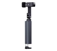 QUXVUIS Airplane Trip Phone Holder Compact Size For Easy Access And Secure Stability Aluminum Alloy Vehicle Phone Stand Flexible Rotation Travel Accessories, Gray, 122x27x30mm