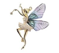 QUXVUIS Alluring Angel Brooch Badges Jewelry Gifts Wedding Stylish Attire Complement Adorning Options Special Outfits Flying Dancing Girl Brooch Dance Girl Pin