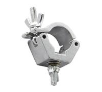 QUXVUIS Aluminum Stage Light Clamps For Swivel Practical Solution Convenient And Safe For All DJ Stage Needs And Requirements Heavy Duty Swivel Clamp Aluminum DJ Light Clamp, Silver, 30mm 30-36mm