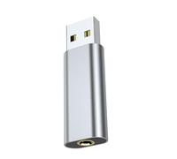 QUXVUIS Aluminum USB To 5mm Audio Adapter Sound Card For Headsets PC Laptop Compatibility Ensured Under Any Circumstances Portable External Sound Card Speaker PC Laptop