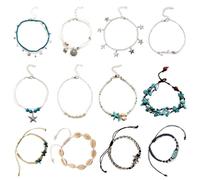 QUXVUIS Ankle Bracelet Shell Beach Unique Ankles Chains Exquisite Colour-Fast Durable Body Jewelry Comfortable Women Anklets, Type 1