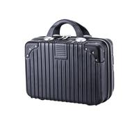 QUXVUIS Anti-wear Cosmetic Case with Portable Design for The Busy Professional Luggage Cosmetic Cases Storage Box, Mysterious Black, 14 inches