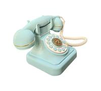 QUXVUIS Audio Message Record Function Activates Quickly Helping Capture Every Beautiful Message Guests At Events Landline Phone Model Desk Telephone Old Fashioned, Blue, 14.5x14.5x16.5cm
