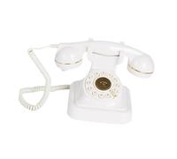 QUXVUIS Audio Message Record Function Activates Quickly Helping Capture Every Beautiful Message Guests At Events Landline Phone Model Desk Telephone Old Fashioned, White, 14.5x14.5x16.5cm