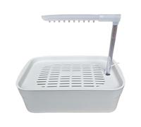 QUXVUIS Automatic Shower Accessory Bird Bath Box Container Maintaining Clean Birds And Happy Homes Helping To Maintain Hygiene And USB Electric Large Bird Bathtub Shower Accessory, White, 32x22x26cm