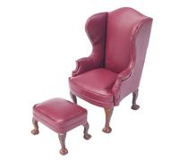 QUXVUIS Beautiful Realistic 112 Scale Dollhouse Armchair Sofa Furniture, Red Single Sofa