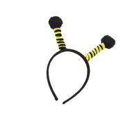 QUXVUIS Bee Headband Dress up Tentacle for Halloween Parties Fun and Playful Costume Accessory, Black Thick Strip, 19cm×22cm