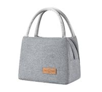 QUXVUIS Bento Bags for Easy Meal Prep Stay Organized and Satisfied Throughout Day Polyester Insulated Lunch Bags Picnic, Small+Grey