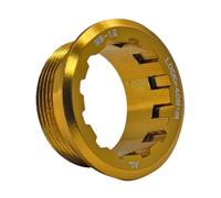 QUXVUIS Bicycle Flywheel Lock Cover Lightweight High Strength Durable M6100 M8100 Series Easy Installation Anti Slip Bicycle Cassette Lock Cover High Strength Cycling, Gold, 3.2 x1.3 cm