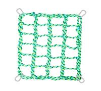 QUXVUIS Bird Ladder Rope Cockatoo Parrot Uses Various Activities Encouraging Physical Well-Being For Small Animals Bird Rope Net Cage Decor Accessories With 4 Hooks, green, 32x25cm