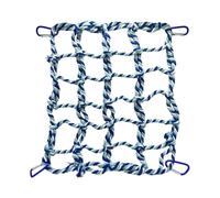 QUXVUIS Bird Ladder Rope Cockatoo Parrot Uses Various Activities Encouraging Physical Well-Being For Small Animals Bird Rope Net Cage Decor Accessories With 4 Hooks, blue, 32x25cm