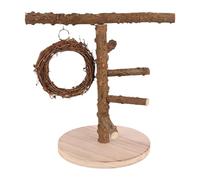 QUXVUIS Bird Perch Wood Stand Offering Activities And Resting Spaces Multi Branch For Parrots To Enjoy Budgies Activity Center Cage Top Wood Tree Perch Standing