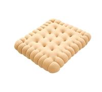 QUXVUIS Biscuit Shape Cushion Soft Floor Cushion Delightful Biscuit Pillow Cute Comfortable Seating Experience Meditation Pillow Decorations Decorative, Beige, Square