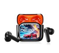 QUXVUIS Bluetooth Headphones. Waterproof screen. Comfortable Durable Construction. Extended Life. Ideal Not AI Translation, Black Orange