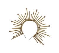 QUXVUIS Boho Bridal Headpieces Tiaras Headdresses Gorgeous Hair Jewelry Designed For Remarkable Stage Performances And Weddings Boho Bridal Headpieces Tiaras Headdress Headwear, Round Ball, 23x30cm