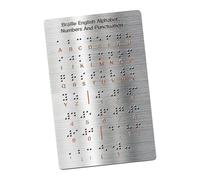 QUXVUIS Braille Alphabet Board With Raised Dots Tactile Learning Tool For Visually Impaired Users Of All Ages And Backgrounds Braille Alphabet Board With Raised Dots For Blind