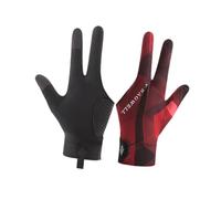 QUXVUIS Breathable Nonslip Billiard Gloves Women During Casual Games Or Serious Training Sessions Billiards Beginners Snooker Gloves Nonslip Wear Resistant Lightweight, Black Red Left Hand, 18.5x9cm
