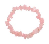 QUXVUIS Breezy Natural Crystal Bracelet Beaded Bangle With Unique Agate Beads Lucky Summer Accessory Choices Composed Of Many Crystal Gravels In Various Shapes, Pink