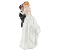 QUXVUIS Bride and Groom Couple Kissing Wedding Cake Topper Engagement Anniversary Cakes Boys Girls Figurine Decoration