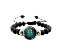 QUXVUIS Brilliant Gift Black Beaded Bracelet Show Thoughtfulness With Zodiac Signs Horoscope Astrology Bracelets Wide Range, 1