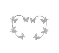 QUXVUIS Butterflies Earrings Golden Metal Eardrop Earring Zircon Sturdy Easy Matching Jewelry Accessory Party Birthday