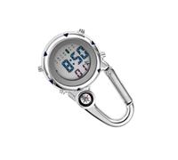 QUXVUIS Carabiner Clip Watches Hook Clock Luminous Multi-Function Watch Compasses Temperature Mountaineering Clocks Gift, Blue