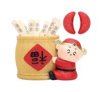 QUXVUIS Cartoon God Of Fortune Figurine Feng Shui Gift Feng Shui Inspired God Of Wealthy Figurine Gift Wealthy Statue Is Made Resin Tabletop Sculpture Shelf Desk Table Living Room