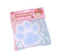 QUXVUIS Cat Paw And Cat Relief Paw PVC Soft Cute Squeeze And Taba Soft And Delicate Ball And , Blue and white , 15CM