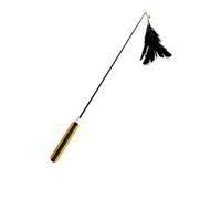 QUXVUIS Cat Teaser Aerobic Exercise Stick Toy Teasers Toys Telescopic Funny Lights Animal Supply Gifts, Yellow Black