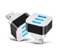 QUXVUIS Charger USB Hub 3 Ports Charging Expander with LED Indicator 1000mA Splitter Adapter Office Replacement Tablet, 2PCS
