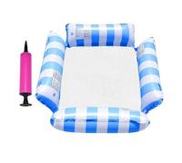 QUXVUIS Chill Out In Pool Floating Bed Lounge Saddle Air Beds For Summer Better Breathability And Experience Water Hammock Pool Float Inflatable Chair Water Seat Drifting, Blue, 123x120cm