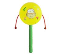 QUXVUIS Chinese Traditional Percussion Instrument Handheld Bell Drum Fostering Musical Skills Providing Fun Interactive Experience Hythm Percussion Bell Drum Hand For Adults , Owl , 15x8cm