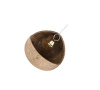 QUXVUIS Coconut Bird Nest Hut Fun Attractive Hideout Compact Breeding Parakeets Coconut Shell Bird Nest Birds Fiber Shell Outdoor Hanging Birdhouse Parakeet, No shred, 13x13cm