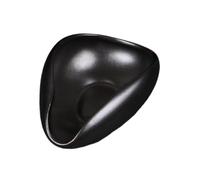 QUXVUIS Coffee Bean Container Dosing Bowl Porcelain Reliable Unique Multipurpose Weighing Accessory for Coffee and Tea Multipurpose Durable Lightweight Cafe Restaurant, Black, 9.8x7.5x4cm