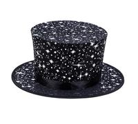 QUXVUIS Collapsible Top Hat Magician Accessories Kids Playing Tricks Essential For Magical Stage Performances Magicians Hat Magical Tricks Kids Children Play , Star , 14x33.5cm