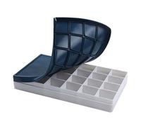 QUXVUIS Compact Empty Pigment Mixing Palette Container with Lid is Essential for Artists Wanting Practical Palette While Traveling Portable Folding Paint Tray Mixing Tray 24 Wells