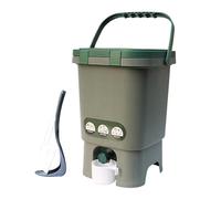 QUXVUIS Compact Fermentation Barrels With Built-In Diversion Groove Easy Recycling Kitchen Waste Compost Bucket Fermentation Barrels No Odor Garbage Composting Container 15L Large Capacity