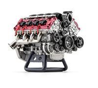 QUXVUIS Complete RC V8 Engine Internal Combustion Model Kit Car Water Pump As Well As Generator Steering Pump