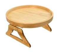 QUXVUIS Convenient Clip-On Tray for Sofa Armrest Multi Purpose Wood Practical TV Remote Control Snack Tray Sofa Armrest Clip-On