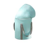 QUXVUIS Convenient Foldable Foot Tub for Soothing Tired Feet Anytime Anywhere PE Collapsible Foot Bath Basin Bath Bags, Blue [Over Knee]