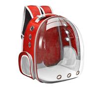 QUXVUIS Convenient Waterproof Pet Carrier Backpack for Outdoor Travel Puppy Dome Hiking Knapsack, Red