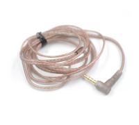 QUXVUIS Copper Core Earphone Cable Universal Fast Transmission 3.5mm/0.75mm HiFi In-ear Upgrade Replacing Wire Cellphone Cord, Black B Without Mic