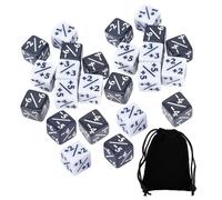 QUXVUIS Creative D6 Teaching Math Dices Set 24pcs Counters Token Dice Offers Fun Learning Opportunities Through Play D6 Teaching Math Dices Set Role Play Party Favors